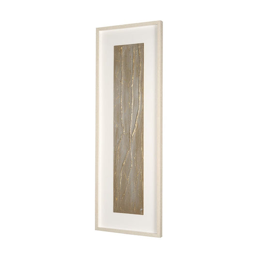 Mercana - Taupe Expression by Studio M a handmade Original Framed 3D Textured Artwork under Glass - 15221 view 2