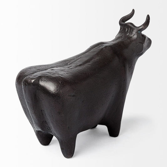 Mercana - Taurus II 9L x 4W Black Cast Aluminum Bull Decorative Object - 68406 view 2