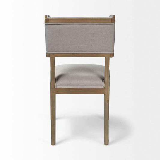 Mercana - Tenton I Grey Fabric Wrap Brown Wooden Base Dining Chair (Set of 2) - 68192 view 2