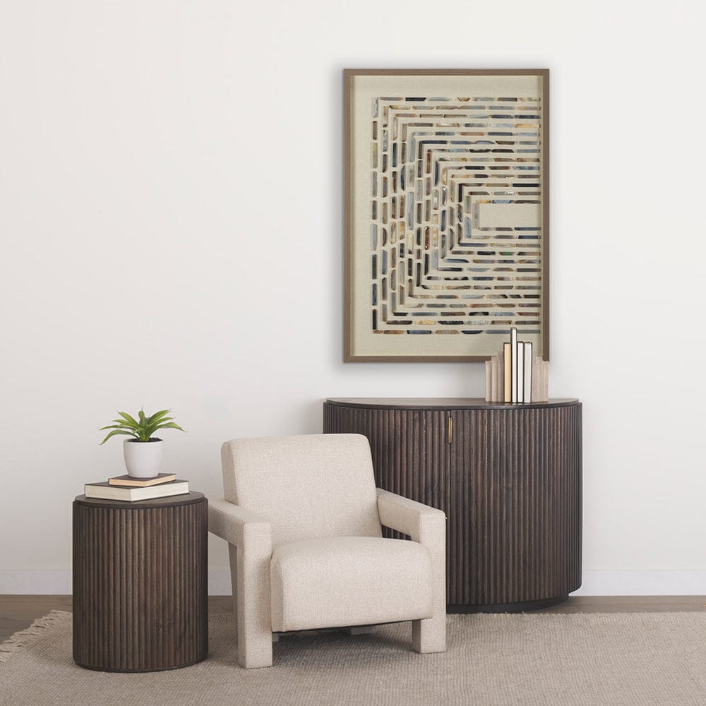 Mercana - Terra Fluted Dark Brown 2-Door Accent Cabinet - 69880 view 13