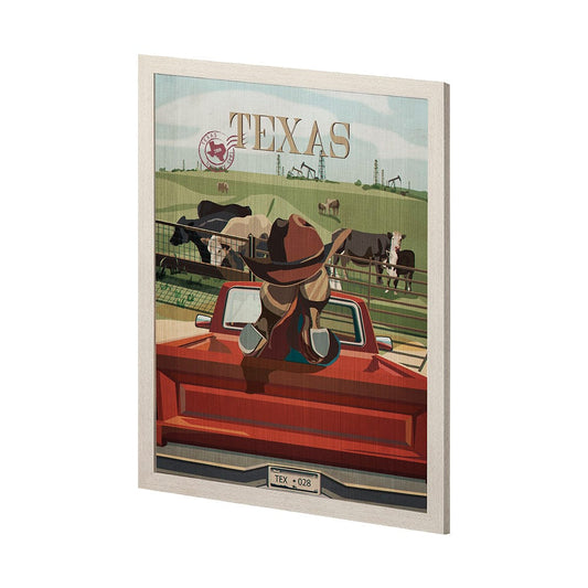 Mercana - Texas Go USA L by Mercana Studio a Hand Embellished Decograph Framed Art Print - 13731 view 2