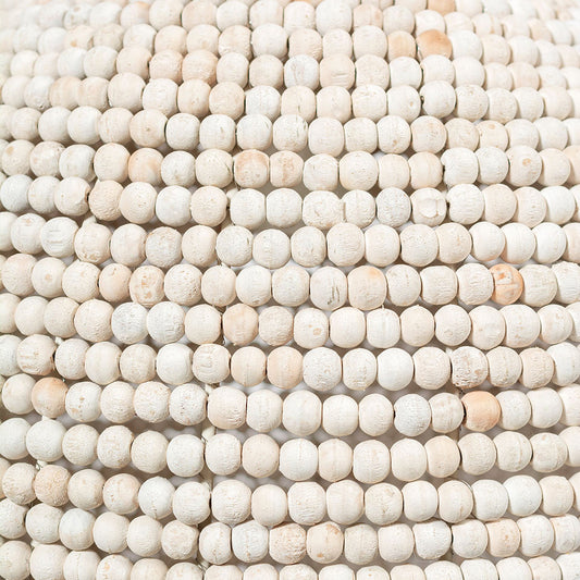 Mercana - Theta 15.5x14.5 White-Washed Wood Beaded Pendant Light - 68172 view 2