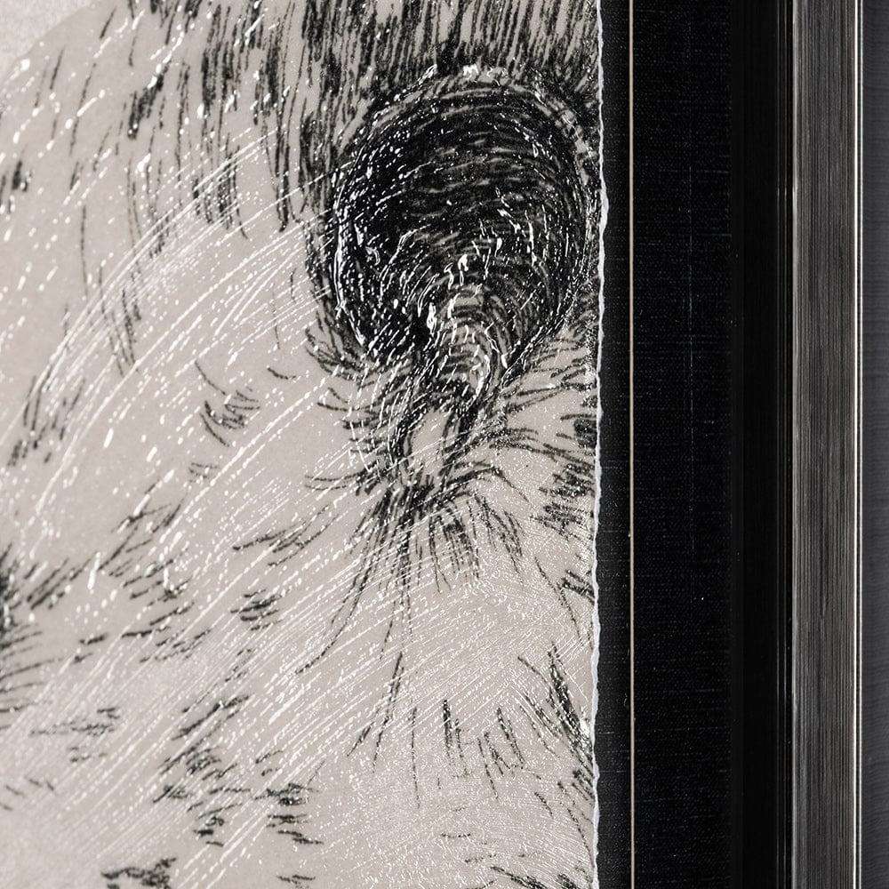 Mercana - Three is a Crowd I by Mercana Studio a Hand Embellished Textured Framed Art Print Matted under Glass - 13268 view 7