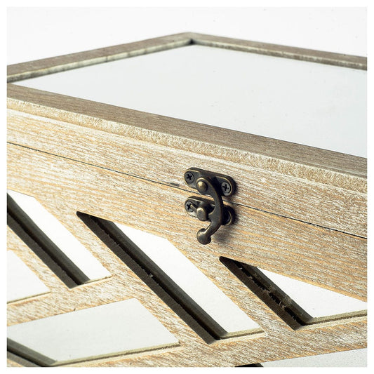 Mercana - Tiffany Off-White Wooden W/ Mirror Inlay Chevron Boxes (Set of 2) - 67050_CLOSEOUT view 2