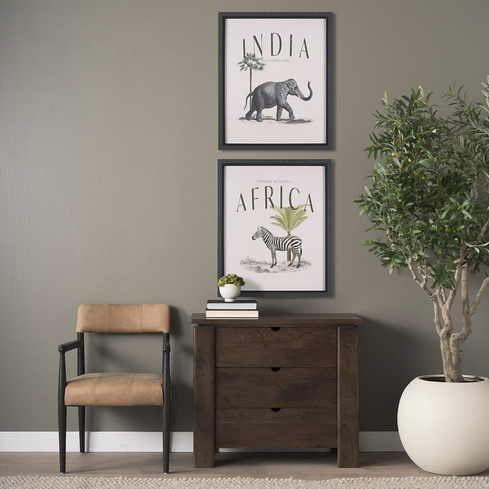 Mercana - Travel Guide - Africa by Vintage Collection a Hand Embellished Textured Framed Art Print - 15367 view 8