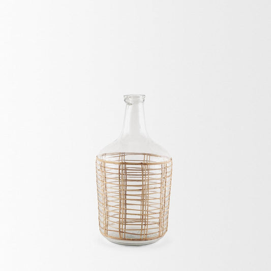 Mercana - Troian Medium Rattan Wrapped Glass Bottle - 70932 view 2