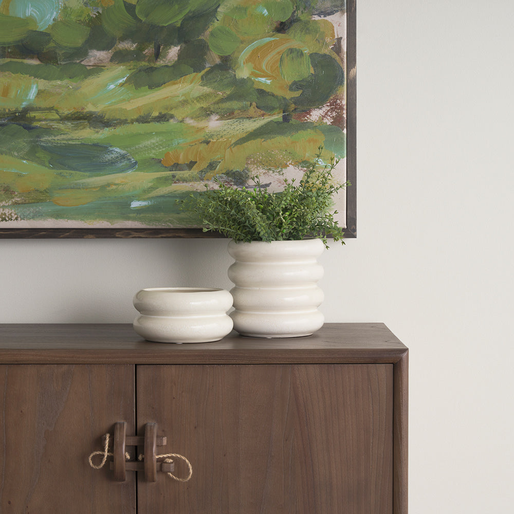 Mercana - Twyla Tall Cream Glazed Ring Pot - 70980 view 8