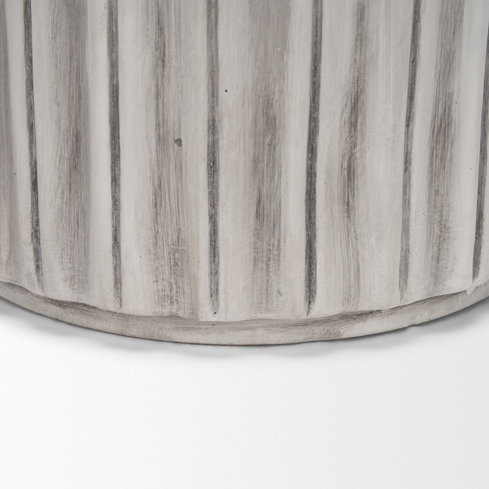 Mercana - Ummi Tall Off White w/ Gray-Brown Antiquing Ceramic Floor Vase - 70998 view 6