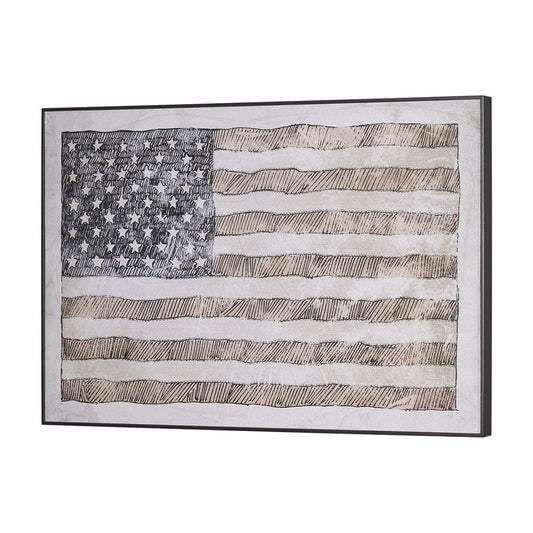 Mercana - USA Flag by Mercana Studio a Hand Embellished Framed Art Print - 15688 view 2