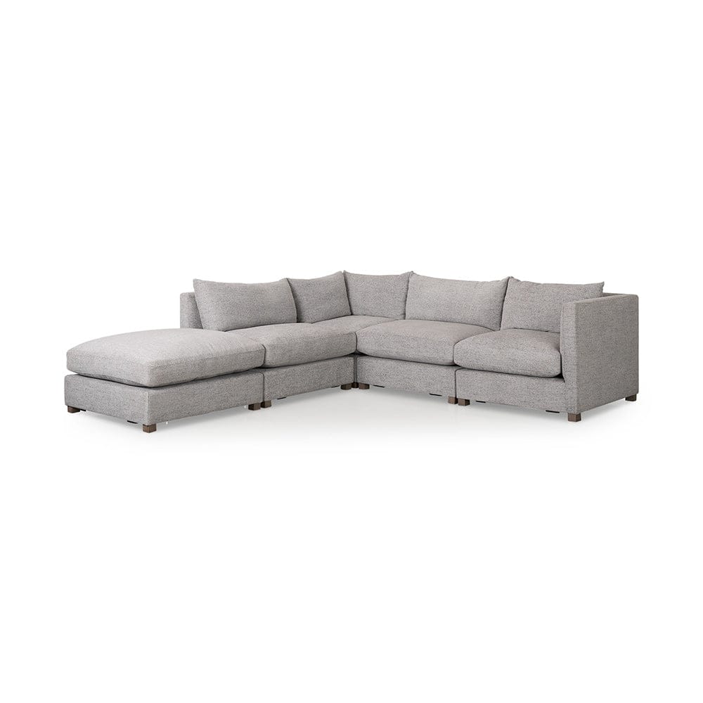 Mercana - Valence 38.6L x 26.0W x 17.7H Medium Gray 2/3 Ottoman Sectional Piece - 69124 view 12