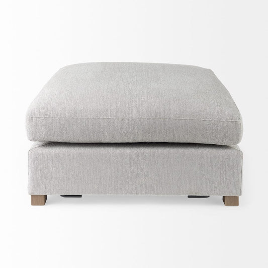 Mercana - Valence 38.6L x 38.6W x 17.7H Light Gray Full Size Ottoman Sectional Piece - 69119 view 2