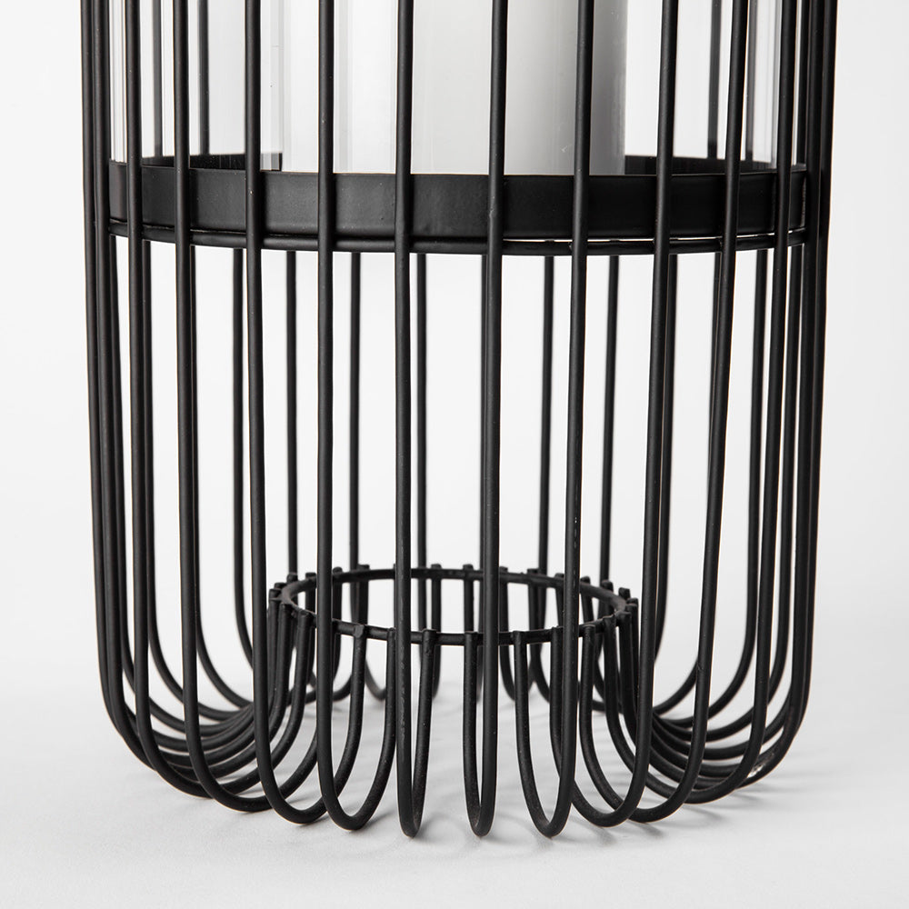 Mercana - Velo II Large Black Metal Cylindrical Table Candle Holder - 67895_CLOSEOUT view 7