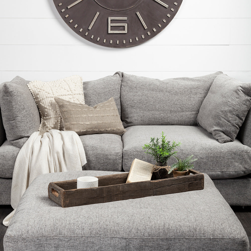 Mercana - Vernon Medium 30L x 7W Brown Reclaimed Wood Tray - 68858 view 7