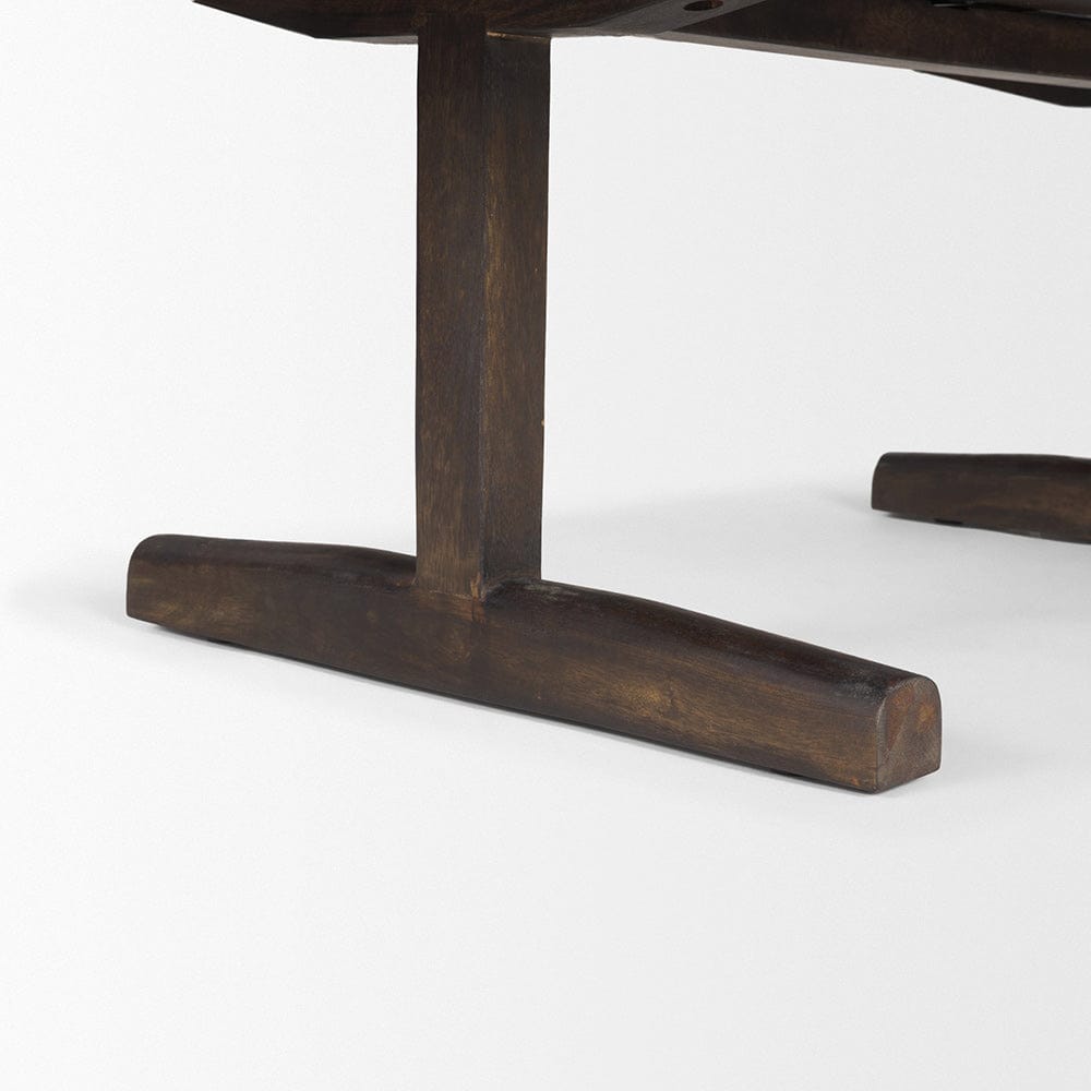 Mercana - Viktor 55"L Dark Brown Solid Wood Coffee Table - 69963_CLOSEOUT view 9
