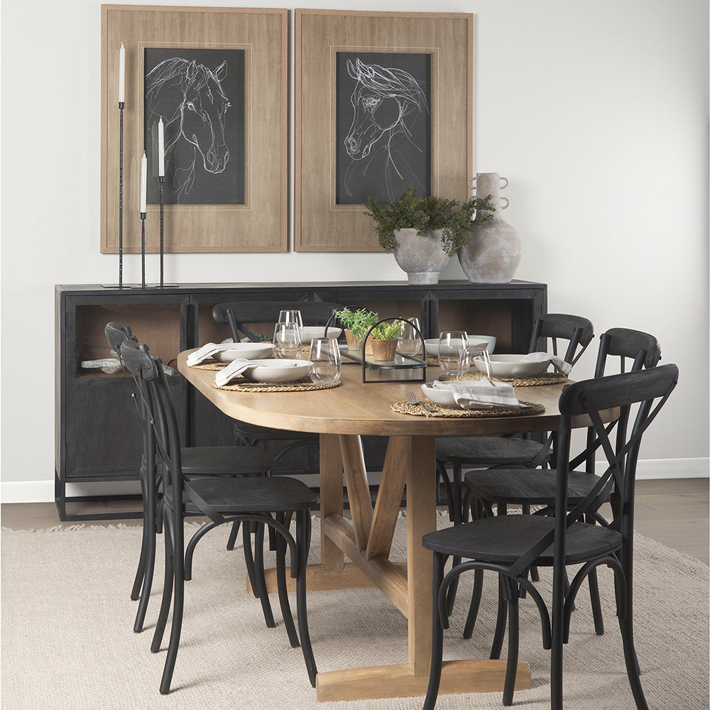 Mercana - Viktor 84"L Light Brown Solid Wood Dining Table - 69959-AB view 10