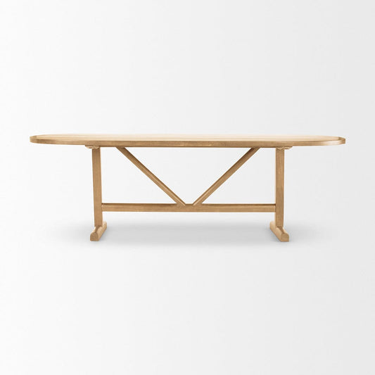 Mercana - Viktor 94"L Light Brown Solid Wood Dining Table - 69956-AB view 2