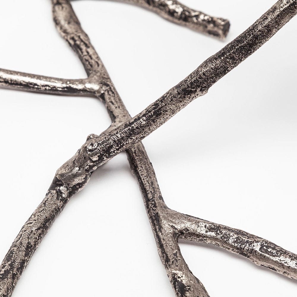 Mercana - Vine I Distressed Silver Metal Creeper Five Candle Table Candle Holder - 68415 view 5
