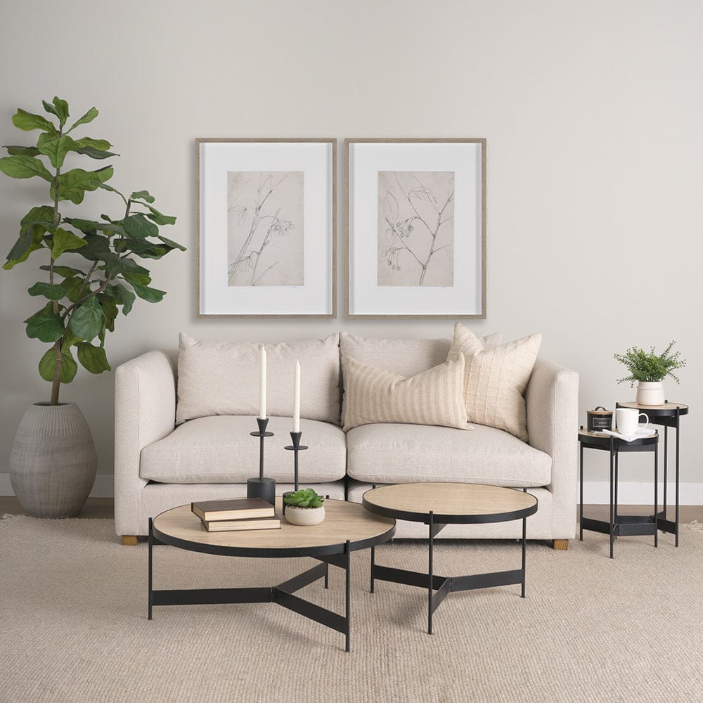 Mercana - Wade Travertine Marble w/ Matte Black Metal End Tables - 71043-AB view 11