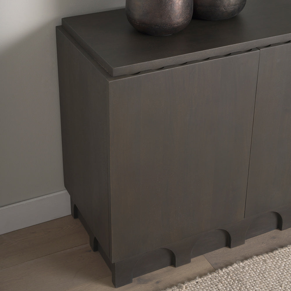 Mercana - Wagner Dark Brown Wood w/ Arched Design Accent Cabinet - 71040 view 14