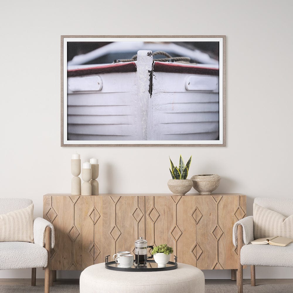 Mercana - Waiting for the tide by Mercana Studio Hand Embellished Textured Framed Art Print Matted under Glass - 14980 view 8