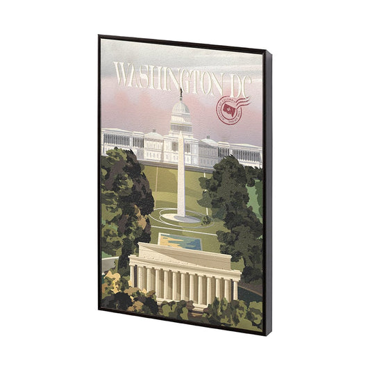 Mercana - Washington DC Go USA SM by Mercana Studio a Hand Embellished Decograph Framed Art Print - 14046 view 2