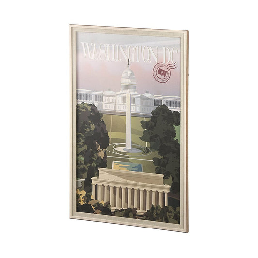 Mercana - Washington DC Go USA XL by Mercana Studio Hand Embellished Decograph Framed Art Print under Glass - 14055 view 2