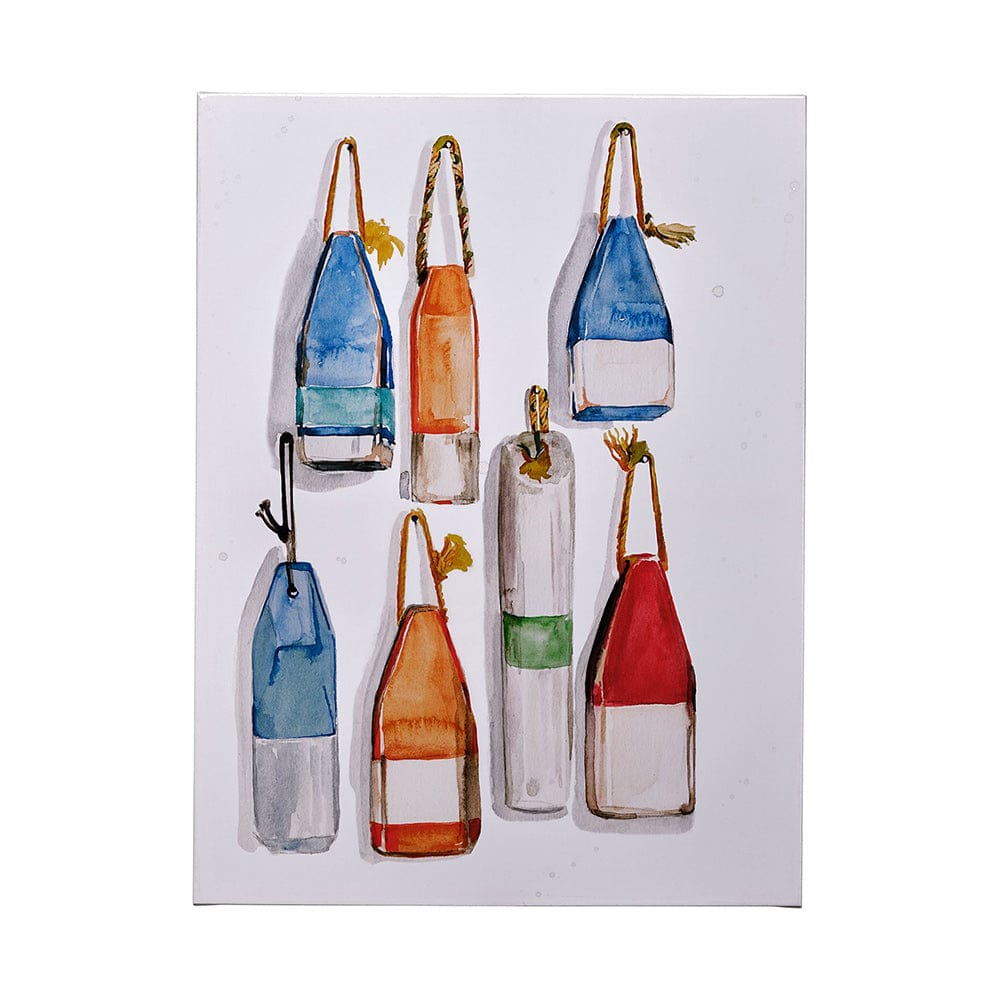 Mercana - Watercolor Buoys I by Jennifer Paxton Parker a Hand Embellished Textured Canvas - 101539-L view 1