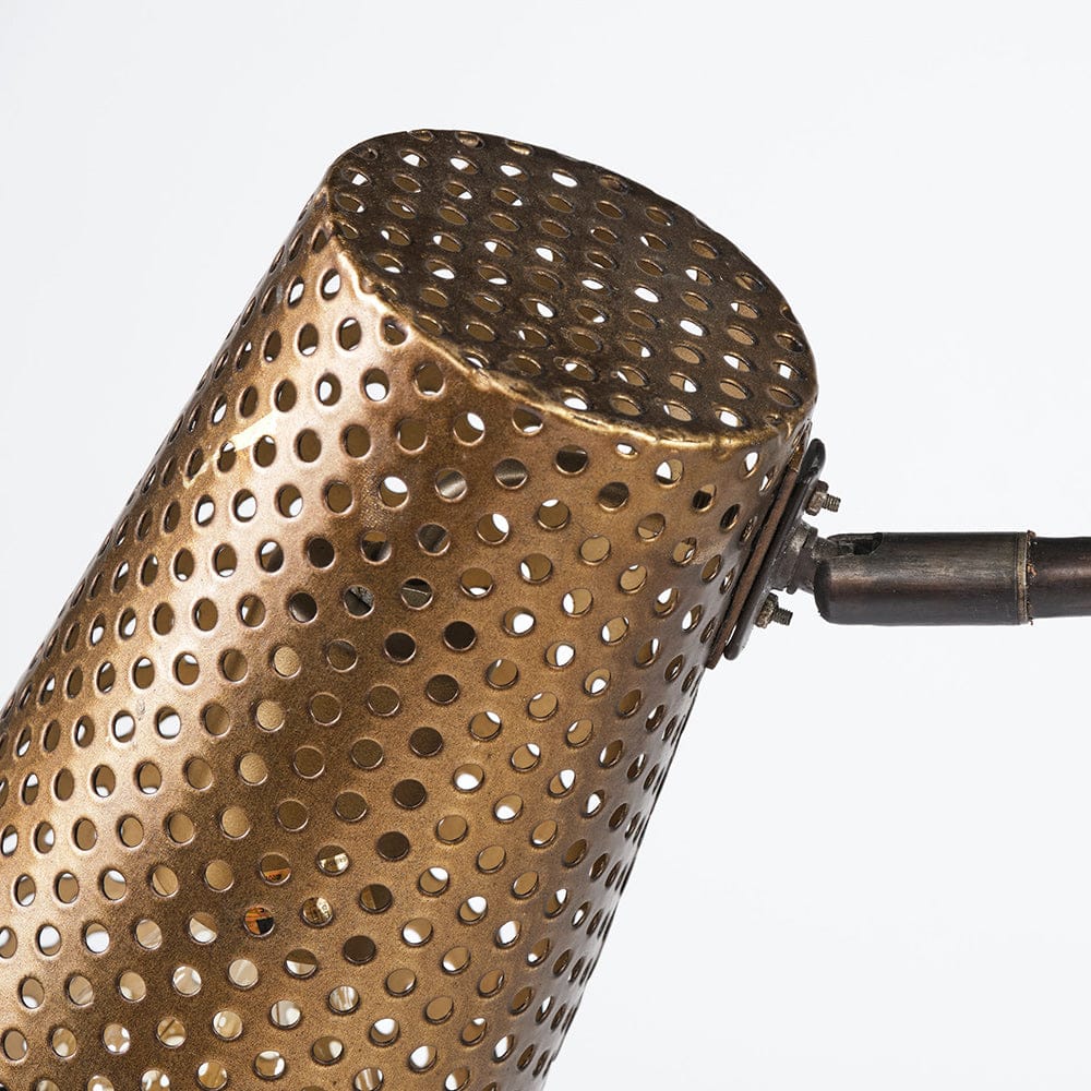 Mercana - Wesley I 11x10.2 Gold Toned Perforated Metal Cone Wall Sconce - 68426_CLOSEOUT view 5