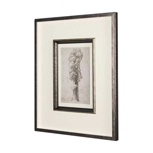Mercana - Westcoast Tree Drawing I by Mercana Studio Hand Embellished Framed Art Print Matted under Glass - 14715 view 2
