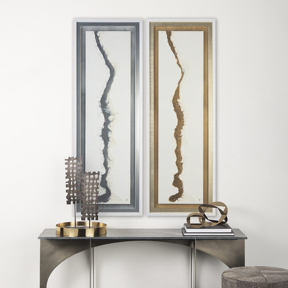 Mercana - White and Silver River by Studio M a Framed Art Print Matted under Glass - 13751 view 8