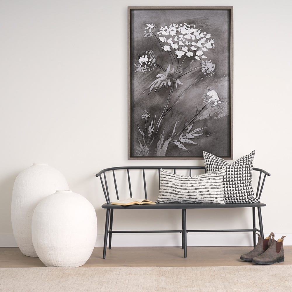Mercana - Wildflowers II Charcoal by Mercana Studio a Hand Embellished Textured Framed Art Print - 15126 view 8
