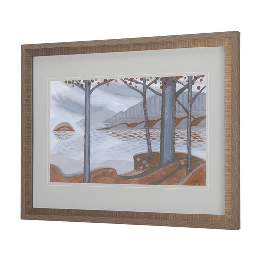 Mercana - Windy Day by Mercana Studio a Hand Embellished Textured Framed Art Print Matted under Glass - 14255 view 2