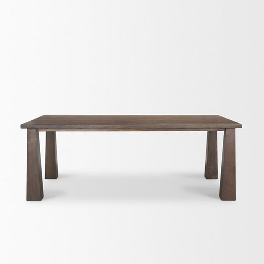Mercana - Wolcott Rectangular Dark Brown Solid Wood Dining Table - 71018-AB view 2