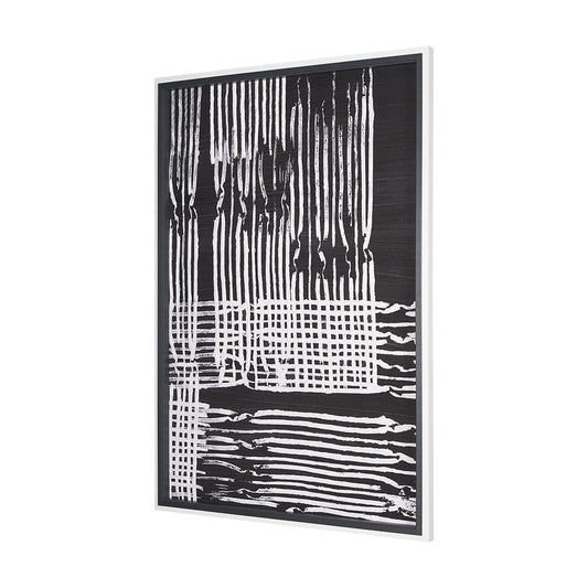Mercana - Woven Lines I by Mercana Studio a Hand Embellished Textured Framed Art Print - 15072 view 2