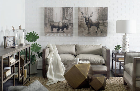 Mercana - Wright II 22" x 21.9" Square Top Medium Brown Wooden Multi-Shelf End/Side Table - 50287 view 2