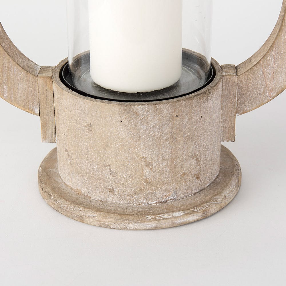 Mercana - Zain II Large Brown Wooden Vintage Inspired Candle Holder Lantern - 68638_CLOSEOUT view 11