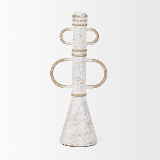 Mercana - Ziva Large Distressed White Metal Sculptural Object - 70535 view 2