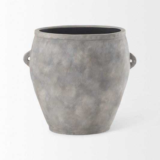 Mercana - Zuma 27.2L x 18.1W x 24.4H Light Gray Ceramic Floor Vase - 69797_CLOSEOUT view 2