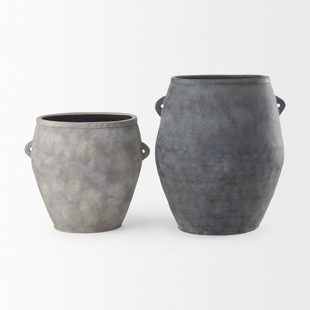 Mercana - Zuma 27.2L x 20.5W x 31.9H Dark Gray Ceramic Floor Vase - 69798_CLOSEOUT view 11