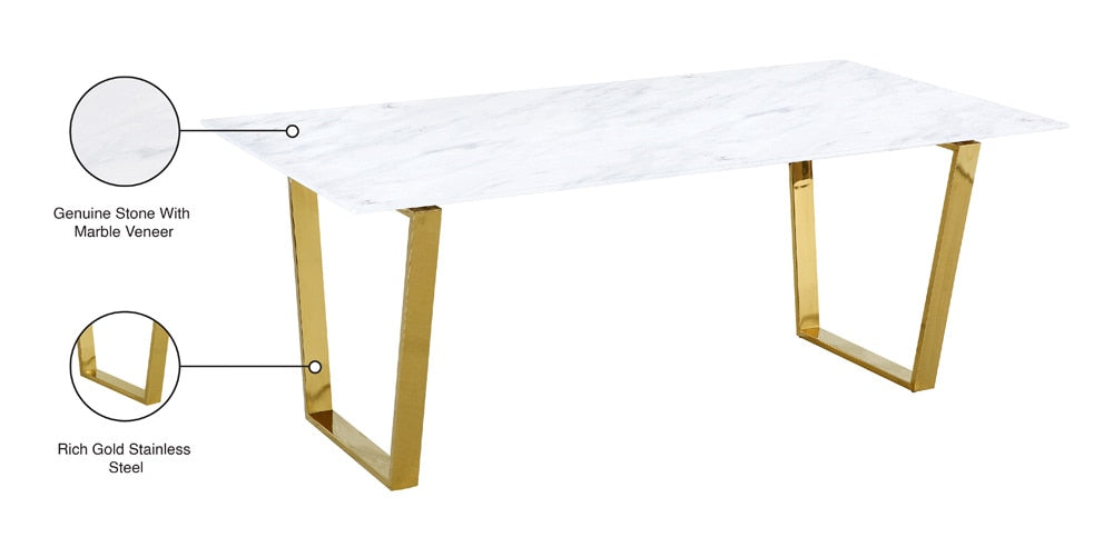 Meridian Furniture - Cameron Gold Dining Table - 712-T veiw 5