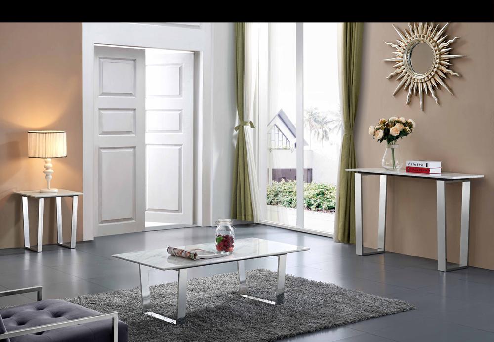 Meridian Furniture - Carlton Chrome Coffee Table - 2Pc - 235-C veiw 2