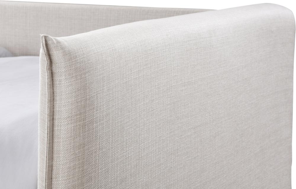 Meridian Furniture - Colton Cream Linen Textured Fabric Twin Daybed - ColtonCream-T veiw 6