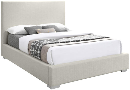 Meridian Furniture - Crosby Beige Linen Textured Fabric Full Bed - CrosbyBeige-F veiw 2