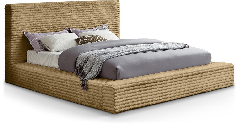 Meridian Furniture - Dexter Camel Corduroy Fabric Queen Bed - DexterCamel-Q veiw 1