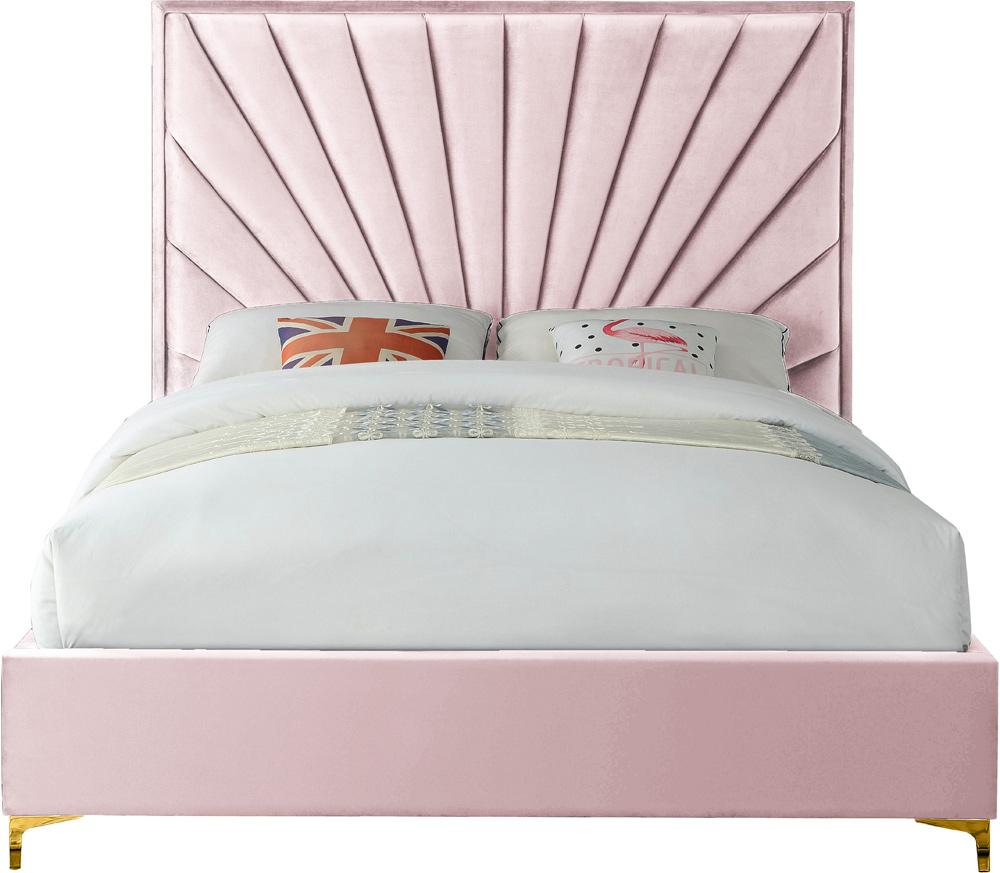 Meridian Furniture - Eclipse Pink Velvet Full Bed - EclipsePink-F veiw 7