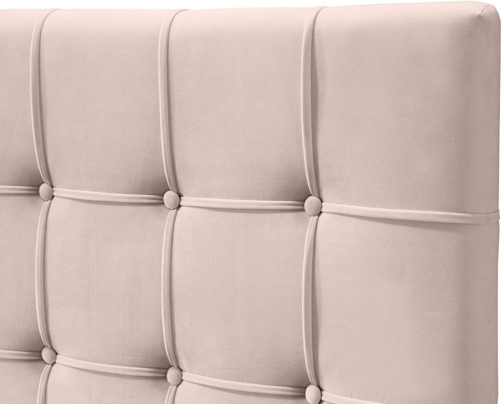 Meridian Furniture - Elly Pink Velvet Queen Bed - EllyPink-Q veiw 7