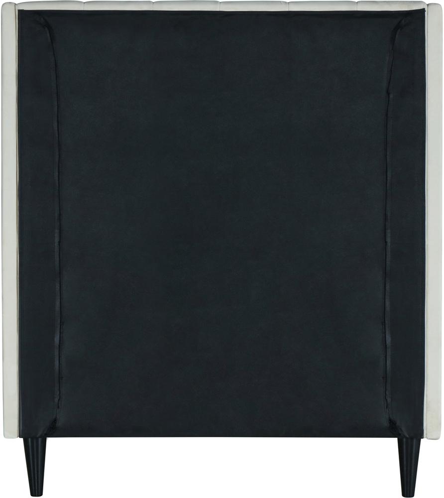 Meridian Furniture - Eva Cream Velvet Twin Bed - EvaCream-T veiw 6