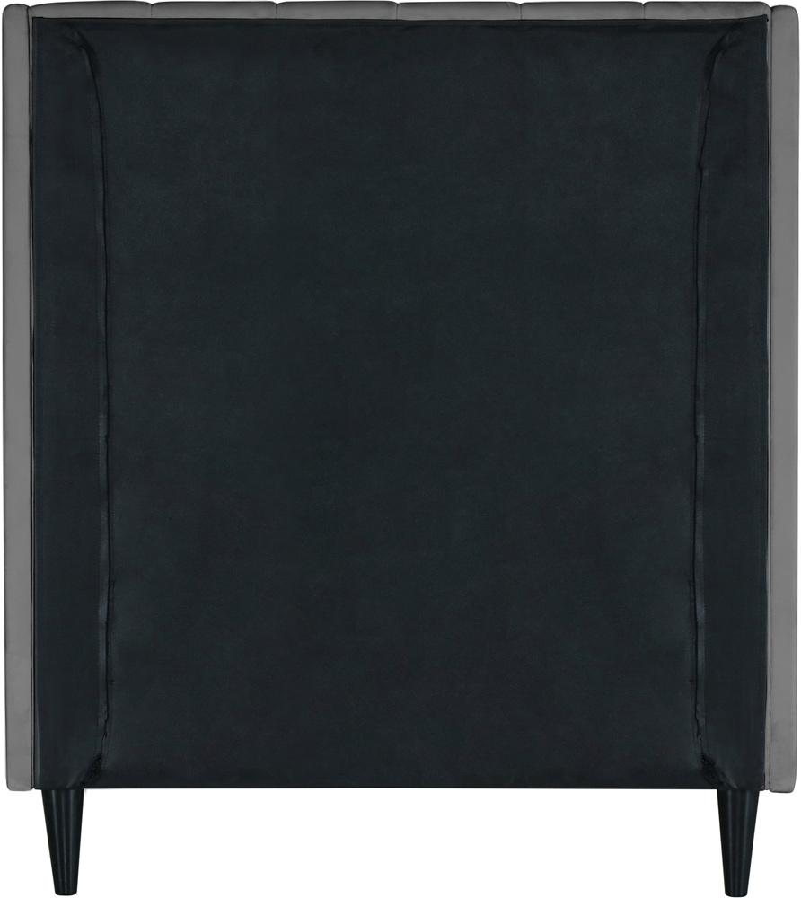 Meridian Furniture - Eva Grey Velvet Twin Bed - EvaGrey-T veiw 6