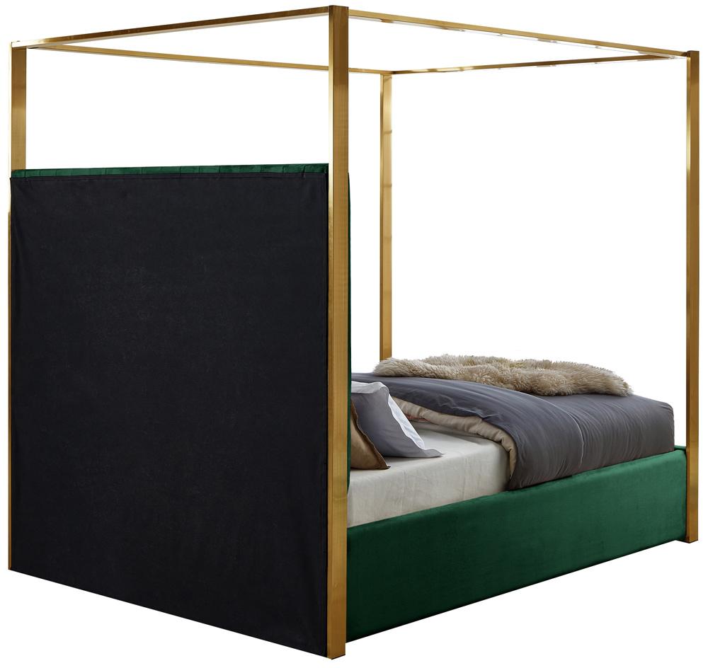 Meridian Furniture - Jones Green Velvet Queen Bed - JonesGreen-Q veiw 6