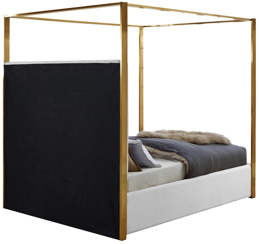 Meridian Furniture - Jones White Vegan Leather King Bed - JonesWhite-K veiw 6